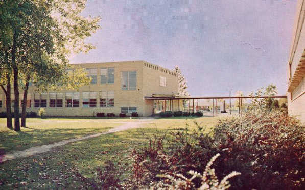 This photo of Bentley High School was taken in 1959 and is taken from ...